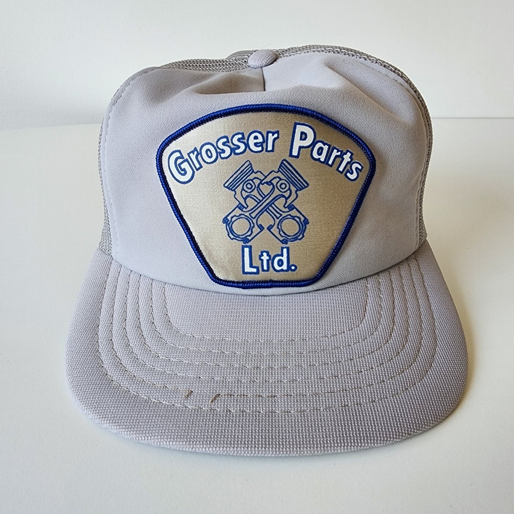 Vintage Grosser Parts Ltd‎ Trucker Hat Cap Snapback Patch 80s Pistons Oil Gas